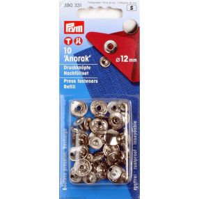 PRYM fém patent utántöltő (12 mm, ezüst)