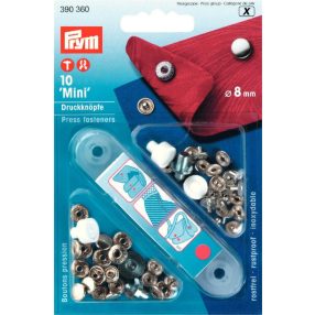 PRYM fém patent (8 mm, ezüst)