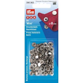 PRYM fém patent utántöltő (8 mm, ezüst)