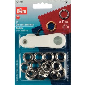 PRYM fém ringli (11 mm, ezüst)