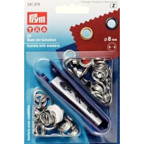 PRYM fém ringli (8 mm, ezüst)