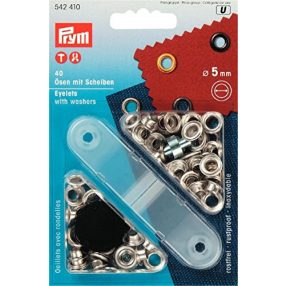 PRYM fém ringli (5 mm, ezüst)