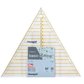 PRYM Omnigrid patchwork vonalzó (20 cm, 60°)