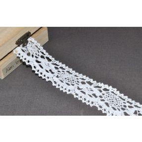 Fehér (35 mm) horgolt csipke