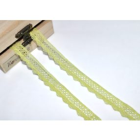 Élénkzöld (12 mm) horgolt csipke