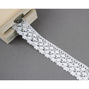 Fehér (25 mm) horgolt csipke