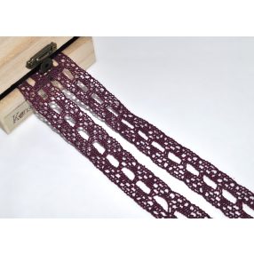 Lila (20 mm) horgolt csipke