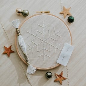 Hímzőbox - Hópihe kézműves egységcsomag