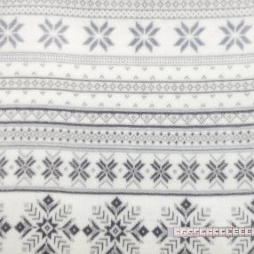 Norvég mintás (fehér-szürke) puha takaróanyag