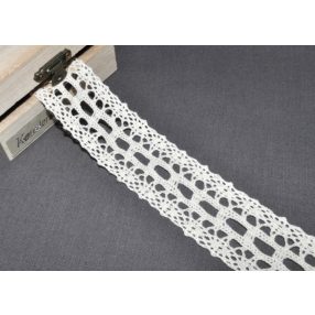 Ekrü (35 mm) horgolt csipke
