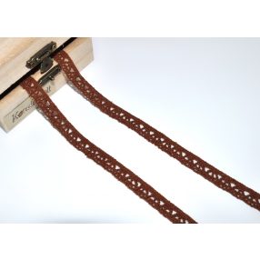 Barna (10 mm) horgolt csipke