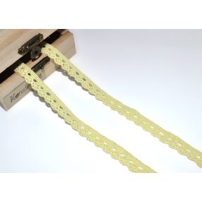 Citromsárga (10 mm) horgolt csipke