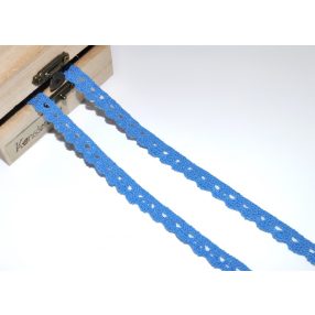 Égkék (10 mm) horgolt csipke