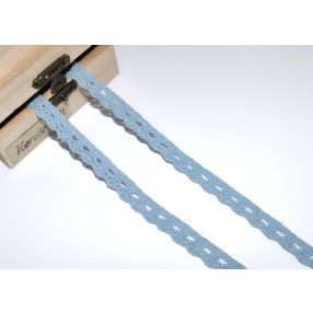 Ódonkék (10 mm) horgolt csipke