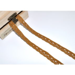 Okker (10 mm) horgolt csipke