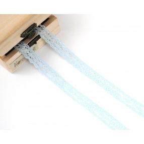 Babakék (15 mm) horgolt csipke