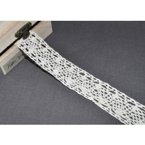 Ekrü (30 mm) horgolt csipke
