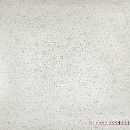 Csillogó hópelyhek (ezüst) dekorszövet