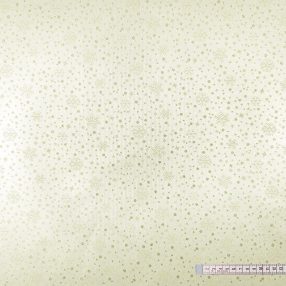 Csillogó hópelyhek (arany) dekorszövet