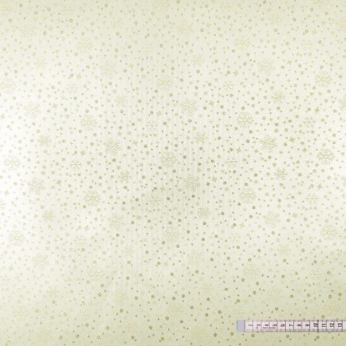 Csillogó hópelyhek (arany) dekorszövet