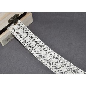 Ekrü (35 mm) horgolt csipke