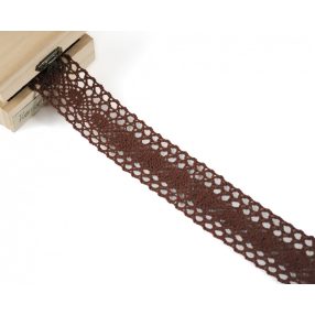 Barna (38 mm) horgolt csipke