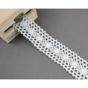 Fehér (38 mm) horgolt csipke