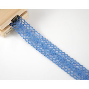 Középkék (38 mm) horgolt csipke