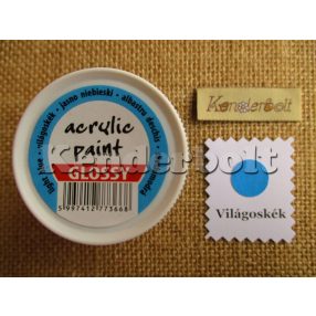 Világoskék fényes Pentart akrilfesték