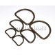 Fém D-karika (bronz) 4 cm