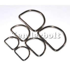 Fém D-karika (ezüst) 2-4 cm-es