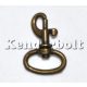 Fém karabíner, 1,5 cm-es (bronz)