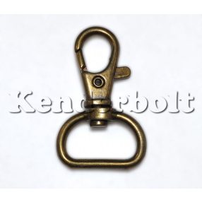 Fém karabíner, 2 cm-es (bronz)