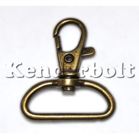 Fém karabíner, 3 cm-es (bronz)