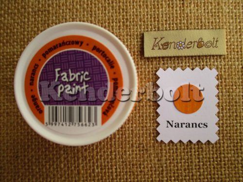 Narancs Pentart textilfesték