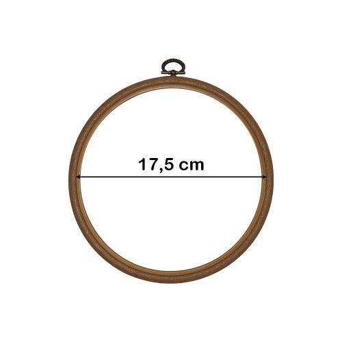 Hímzőráma, fa-utánzat 17,5 cm-es