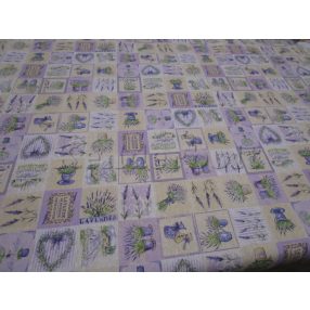 Patchwork levendula vízlepergető terítő anyag