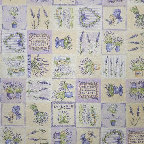 Patchwork levendula vízlepergető terítő anyag