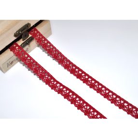 Meggyszín (15 mm) horgolt csipke