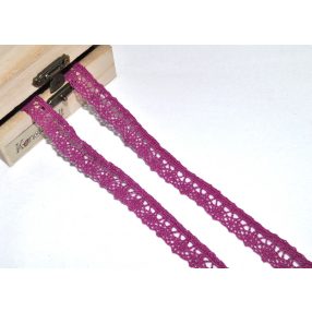 Lila (15 mm) horgolt csipke