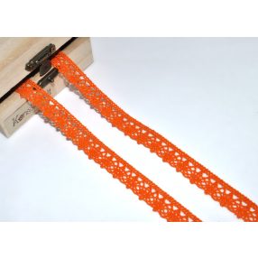 Narancssárga (15 mm) horgolt csipke