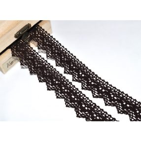 Barna (20 mm) horgolt csipke