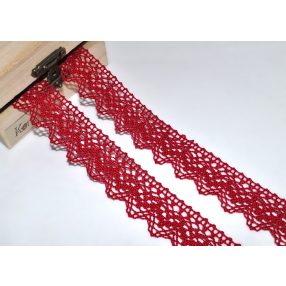 Bordó (20 mm) horgolt csipke