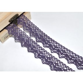 Lila (20 mm) horgolt csipke