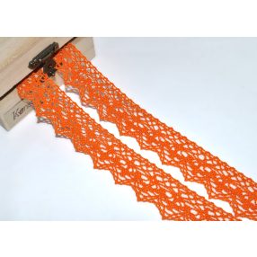 Narancssárga (20 mm) horgolt csipke