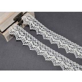 Ekrü (20 mm) horgolt csipke