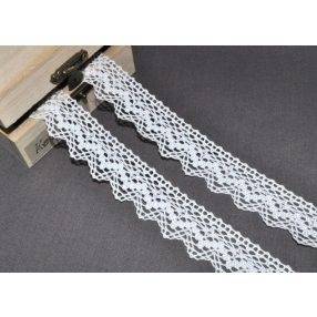 Fehér (20 mm) horgolt csipke
