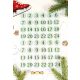 Adventi számok - Sima kerek (zöld) karácsonyi barkácsfilc