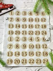 Adventi számok - Sima kerek (barna) karácsonyi barkácsfilc
