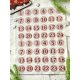 Adventi számok - Sima kerek (bordó) karácsonyi barkácsfilc